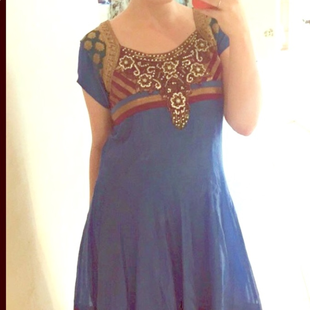 Blue Anarkali Dress
